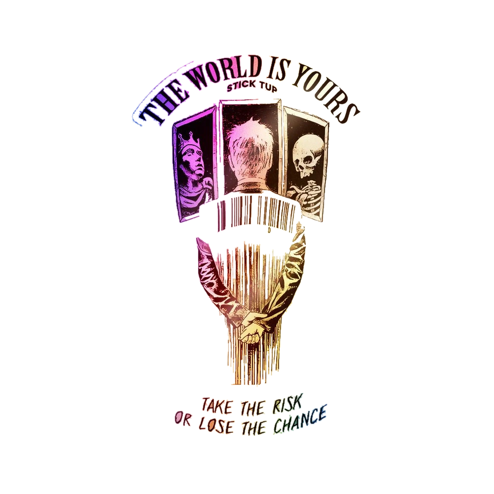 The World Is Yours Holographic Stickers